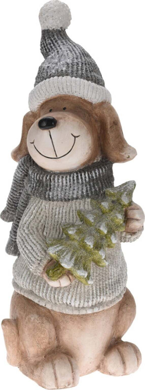 Statuina Natalizia Cane in poliresina decorazione natalizia con led h 51 cm Casa e cucina/Decorazioni per interni/Addobbi e decorazioni per ricorrenze/Decorazioni natalizie/Schiaccianoci MagiediNatale.it - Altamura, Commerciovirtuoso.it