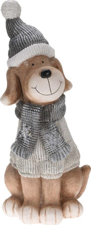 Statuina Natalizia Cane in poliresina decorazione natalizia con led h 51 cm Casa e cucina/Decorazioni per interni/Addobbi e decorazioni per ricorrenze/Decorazioni natalizie/Schiaccianoci MagiediNatale.it - Altamura, Commerciovirtuoso.it