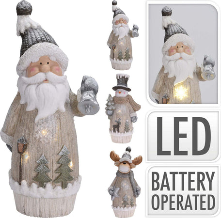 Statuina Natalizia in poliresina decorazione natalizia con led h 60 cm Casa e cucina/Decorazioni per interni/Addobbi e decorazioni per ricorrenze/Decorazioni natalizie/Schiaccianoci MagiediNatale.it - Altamura, Commerciovirtuoso.it