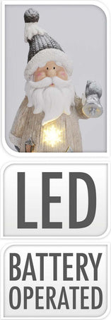 Statuina Natalizia in poliresina decorazione natalizia con led h 60 cm Casa e cucina/Decorazioni per interni/Addobbi e decorazioni per ricorrenze/Decorazioni natalizie/Schiaccianoci MagiediNatale.it - Altamura, Commerciovirtuoso.it