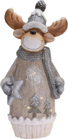 Statuina Natalizia in poliresina decorazione natalizia con led h 60 cm Casa e cucina/Decorazioni per interni/Addobbi e decorazioni per ricorrenze/Decorazioni natalizie/Schiaccianoci MagiediNatale.it - Altamura, Commerciovirtuoso.it