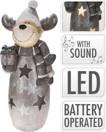 Statuina Natalizia Renna in poliresina decorazione con led h 87 cm Casa e cucina/Decorazioni per interni/Addobbi e decorazioni per ricorrenze/Decorazioni natalizie/Schiaccianoci MagiediNatale.it - Altamura, Commerciovirtuoso.it