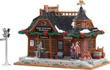 Stazione di giunzione edificio in porcellana per villaggio di Natale con luci luminose Casa e cucina/Decorazioni per interni/Addobbi e decorazioni per ricorrenze/Decorazioni natalizie/Oggettistica MagiediNatale.it - Altamura, Commerciovirtuoso.it