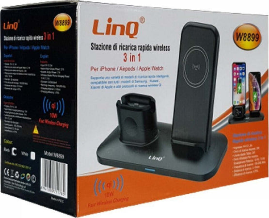 Stazione Di Ricarica Rapida Wireless 3 In 1 Per Iphone Apple Watch Airpods W8899 Elettronica/Cellulari e accessori/Accessori/Caricabatterie/Caricabatterie a induzione Trade Shop italia - Napoli, Commerciovirtuoso.it