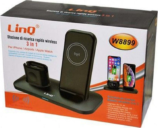 Stazione Di Ricarica Rapida Wireless 3 In 1 Per Iphone Apple Watch Airpods W8899 Elettronica/Cellulari e accessori/Accessori/Caricabatterie/Caricabatterie a induzione Trade Shop italia - Napoli, Commerciovirtuoso.it