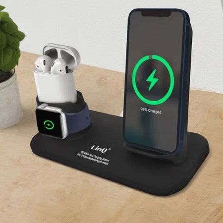 Stazione Di Ricarica Rapida Wireless 3 In 1 Per Iphone Apple Watch Airpods W8899 Elettronica/Cellulari e accessori/Accessori/Caricabatterie/Caricabatterie a induzione Trade Shop italia - Napoli, Commerciovirtuoso.it