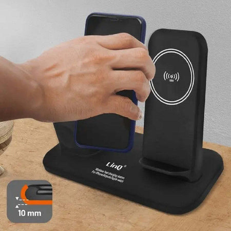 Stazione Di Ricarica Rapida Wireless 3 In 1 Per Iphone Apple Watch Airpods W8899 Elettronica/Cellulari e accessori/Accessori/Caricabatterie/Caricabatterie a induzione Trade Shop italia - Napoli, Commerciovirtuoso.it