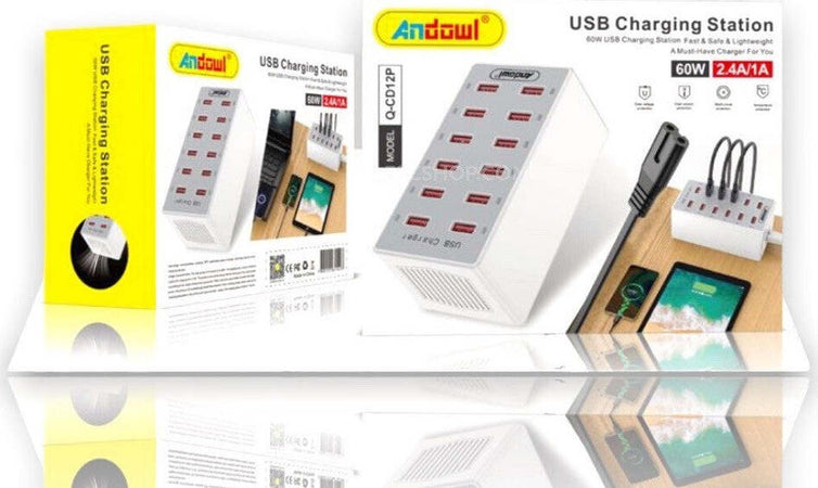 Stazione Di Ricarica Usb Dock Con 12 Porte Usb 60w Multifunzione Presa Q-cd12p Elettronica/Cellulari e accessori/Accessori/Caricabatterie/Caricabatterie universali Trade Shop italia - Napoli, Commerciovirtuoso.it