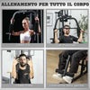 Stazione-Fitness-Multifunzione-per-Allenamento-a-Casa-e-Professionale-in-Acciaio,-148x108x207-cm,-Nero-ZM4A91-132ZM4