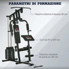 Stazione-Fitness-Multifunzione-Power-Tower-con-Pesi-fino-45kg-e-Panca-Imbottita,-135x103x210cm-SD5A91-177SD5