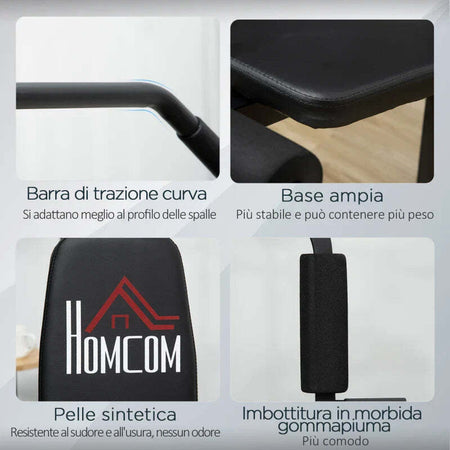 Stazione-Fitness-Multifunzione-Power-Tower-con-Pesi-fino-45kg-e-Panca-Imbottita,-135x103x210cm-SD5A91-177SD5