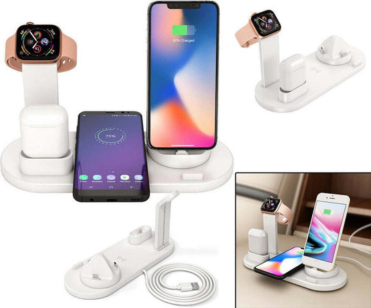 Stazione Ricarica Wireless 4 In 1 Qi Air Pods Iphone Compatibile Micro Usb Type C Basi Ricarica Trade Shop italia - Napoli, Commerciovirtuoso.it