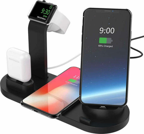 Stazione Ricarica Wireless 4 In 1 Qi Air Pods Iphone Compatibile Micro Usb Type C Basi Ricarica Trade Shop italia - Napoli, Commerciovirtuoso.it