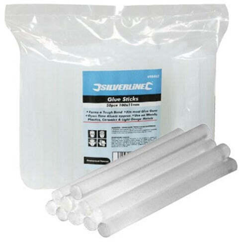 STECCHE DI COLLA DI ALTA QUALITA' TRASPARENTI MISURE 11,2 X 100 MM 50 PZ SILVERLINE