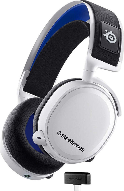 SteelSeries Arctis 7P+ - Wireless Cuffie da gaming - 2.4 GHz senza perdite - 30 ore di durata della batteria - Per PS5, PS4, PC, Mac, Android e Switch - Bianco