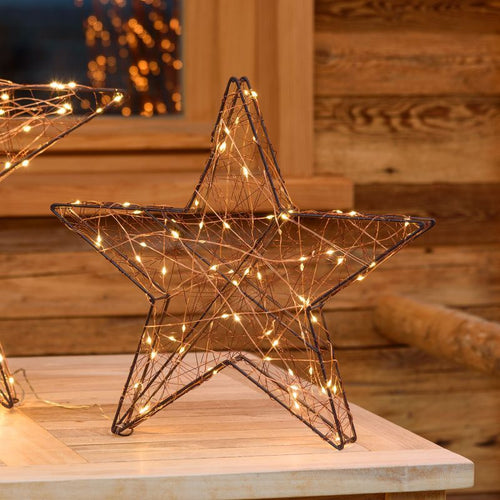 Stella 3D in metallo con 80 microled bianco caldo Ø 1,5 mm decorazione interni Casa e cucina/Decorazioni per interni/Addobbi e decorazioni per ricorrenze/Decorazioni natalizie/Luci natalizie/Catene luminose per esterni MagiediNatale.it - Altamura, Commerciovirtuoso.it