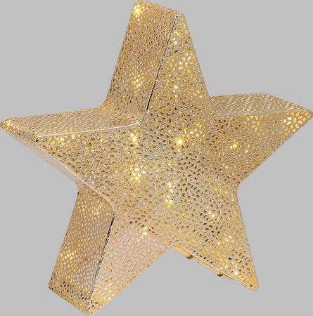 Stella a 5 punte color champagne con led bianco caldo decorazione natalizia Casa e cucina/Decorazioni per interni/Addobbi e decorazioni per ricorrenze/Decorazioni natalizie/Luci natalizie/Catene luminose per esterni MagiediNatale.it - Altamura, Commerciovirtuoso.it