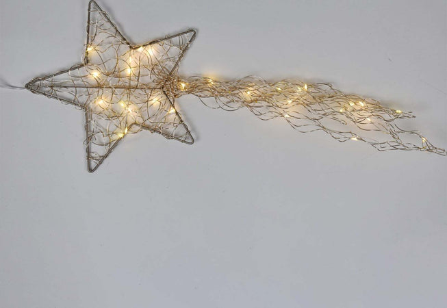 Stella cometa con Riccioli e 35 luci a nanoled decorazione natalizia da 60 cm Casa e cucina/Decorazioni per interni/Addobbi e decorazioni per ricorrenze/Decorazioni natalizie/Luci natalizie/Catene luminose per esterni MagiediNatale.it - Altamura, Commerciovirtuoso.it