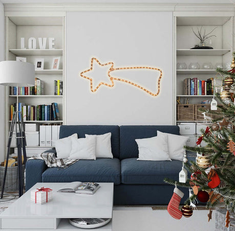 Stella cometa con tubo a Led Luce Calda decorazione natalizia da esterno 64 cm Casa e cucina/Decorazioni per interni/Addobbi e decorazioni per ricorrenze/Decorazioni natalizie/Luci natalizie/Catene luminose per esterni MagiediNatale.it - Altamura, Commerciovirtuoso.it