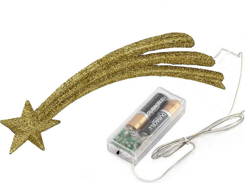 Stella cometa glitterata luminosa per presepe a batteria 23 cm Casa e cucina/Decorazioni per interni/Addobbi e decorazioni per ricorrenze/Decorazioni natalizie/Presepi/Statuine e fondali per il presepe MagiediNatale.it - Altamura, Commerciovirtuoso.it