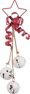 Stella con Nastro e Campanellini Pendaglio natalizio Bianco e Rosso h 48 cm Casa e cucina/Decorazioni per interni/Addobbi e decorazioni per ricorrenze/Decorazioni natalizie/Addobbi e decorazioni/Campanelli e campanelli da slitta MagiediNatale.it - Altamura, Commerciovirtuoso.it