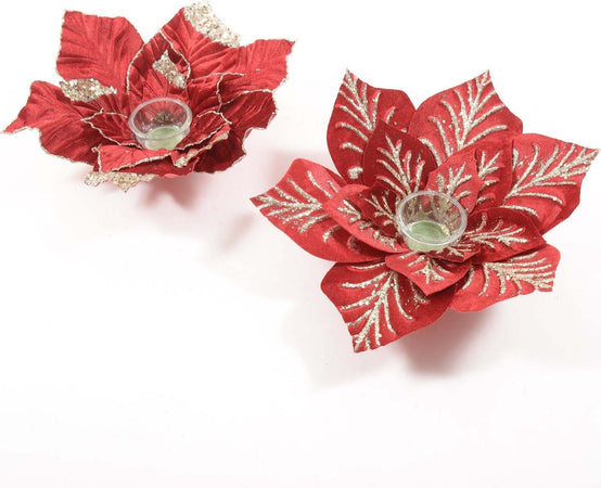 Stella di Natale porta candela Rosso Ø 35 cm Arredamento per Tavola ed Interni Casa e cucina/Decorazioni per interni/Candele e portacandele/Candele/Candele a colonna MagiediNatale.it - Altamura, Commerciovirtuoso.it