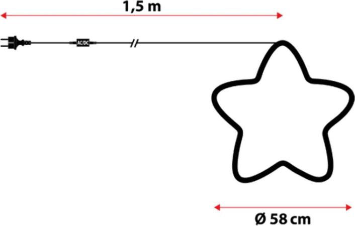 Stella luminosa led tipo neon a luce fissa luce calda per interno ed esterno Casa e cucina/Decorazioni per interni/Addobbi e decorazioni per ricorrenze/Decorazioni natalizie/Luci natalizie/Catene luminose per esterni MagiediNatale.it - Altamura, Commerciovirtuoso.it