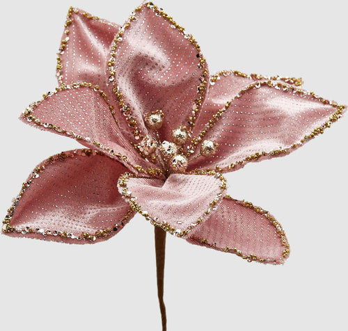 Stella rosa vellutata decorazione natalizia ramo decorativo per arredamento Casa e cucina/Decorazioni per interni/Addobbi e decorazioni per ricorrenze/Decorazioni natalizie/Ghirlande e corone MagiediNatale.it - Altamura, Commerciovirtuoso.it