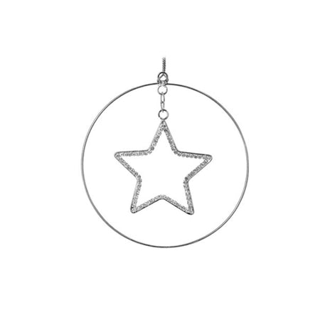 Pendente per albero di Natale gioiello in vetro per decorazioni natalizie Ø 12 cm