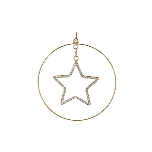 Pendente per albero di Natale gioiello in vetro per decorazioni natalizie Ø 12 cm