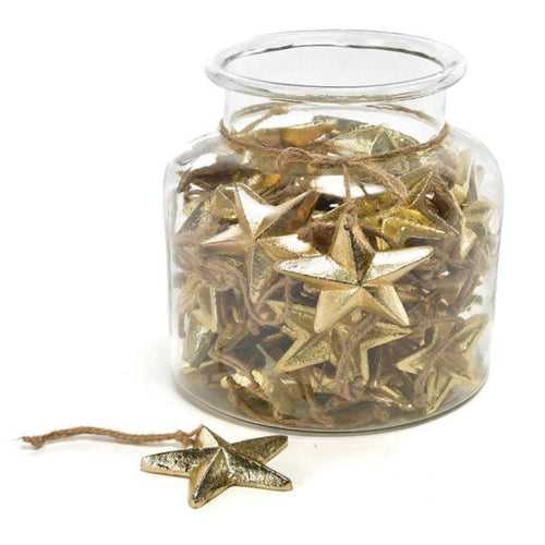 Pendente decorativo in alluminio colore oro decorazione natalizia