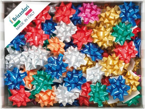 Stelle di nastro liscio 6800 - 10 mm x diam. 5 cm - colori natalizi assortiti - Brizzolari - conf. 100 pezzi Casa e cucina/Decorazioni per interni/Addobbi e decorazioni per ricorrenze/Decorazioni natalizie/Fiocchi e nastri Eurocartuccia - Pavullo, Commerciovirtuoso.it