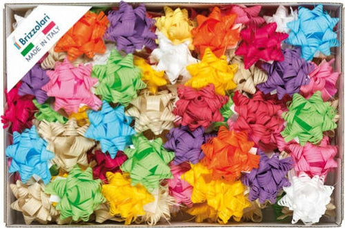 Stelle in Rafia sintetica - 14 mm - colori primaverili assortiti - Brizzolari - conf. 100 pezzi Casa e cucina/Decorazioni per interni/Addobbi e decorazioni per ricorrenze/Decorazioni natalizie/Fiocchi e nastri Eurocartuccia - Pavullo, Commerciovirtuoso.it