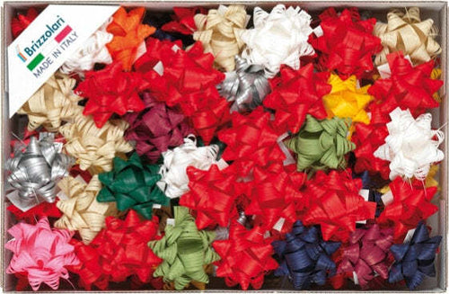 Stelle in Rafia sintetica - 14 mm - in colori natalizi assortiti - Brizzolari - conf. 100 pezzi Casa e cucina/Decorazioni per interni/Addobbi e decorazioni per ricorrenze/Decorazioni natalizie/Fiocchi e nastri Eurocartuccia - Pavullo, Commerciovirtuoso.it