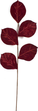 Stelo con foglie in velluto Bordeaux h 64 cm ramo per Alberi e Ghirlande natalizie Casa e cucina/Decorazioni per interni/Addobbi e decorazioni per ricorrenze/Decorazioni natalizie/Ghirlande e corone MagiediNatale.it - Altamura, Commerciovirtuoso.it