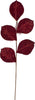 Stelo con foglie in velluto Bordeaux h 64 cm ramo per Alberi e Ghirlande natalizie Casa e cucina/Decorazioni per interni/Addobbi e decorazioni per ricorrenze/Decorazioni natalizie/Ghirlande e corone MagiediNatale.it - Altamura, Commerciovirtuoso.it