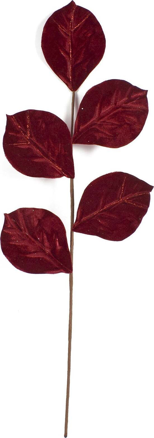 Stelo con foglie in velluto Bordeaux h 64 cm ramo per Alberi e Ghirlande natalizie Casa e cucina/Decorazioni per interni/Addobbi e decorazioni per ricorrenze/Decorazioni natalizie/Ghirlande e corone MagiediNatale.it - Altamura, Commerciovirtuoso.it