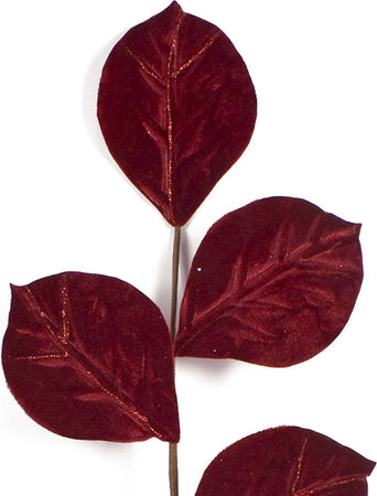 Stelo con foglie in velluto Bordeaux h 64 cm ramo per Alberi e Ghirlande natalizie Casa e cucina/Decorazioni per interni/Addobbi e decorazioni per ricorrenze/Decorazioni natalizie/Ghirlande e corone MagiediNatale.it - Altamura, Commerciovirtuoso.it