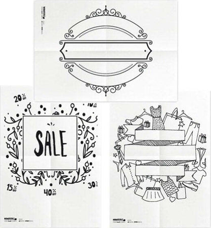 Stencil - foglio A2 - 'SCONTI' - Securit - set 3 pezzi Cancelleria e prodotti per ufficio/Archivio ufficio e accessori per scrivania/Lavagne e bacheche/Lavagne Eurocartuccia - Pavullo, Commerciovirtuoso.it