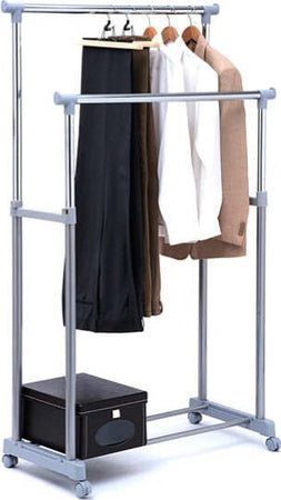 Stender appendiabiti AC9002 - 90 cm - doppio - grigio-cromo - Serena Group Casa e cucina/Arredamento/Ingresso/Appendiabiti Eurocartuccia - Pavullo, Commerciovirtuoso.it