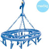 Stendi-Biancheria-Intimo-Ovale-Salva-Spazio-16-Mollette-Pinze-Cannucce