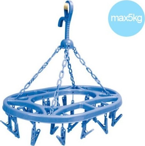Stendi-Biancheria-Intimo-Ovale-Salva-Spazio-16-Mollette-Pinze-Cannucce