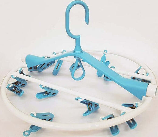 Stendibiancheria-18-Mollette-34x34cm-Gancio-Pieghevole-Stendino-Bucato-Plastica
