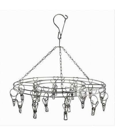 Stendibiancheria 20 Mollette Rotondo 36 Cm In Acciaio Stendino Biancheria 10464