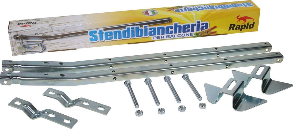 Stendibiancheria Giussani Rapid per balcone in acciaio di alta qualità antisbandamento