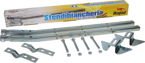 Stendibiancheria Giussani Rapid per balcone in acciaio di alta qualità antisbandamento