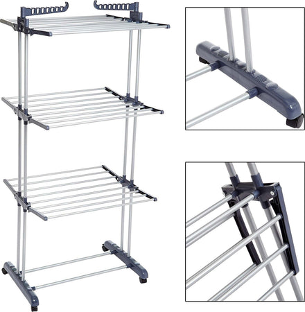 Stendibiancheria Verticale A Torre Pieghevole A Torre Salvaspazio 3 Piani Ruote Casa e cucina/Organizzazione interni/Organizzazione lavanderia/Stendini Trade Shop italia - Napoli, Commerciovirtuoso.it