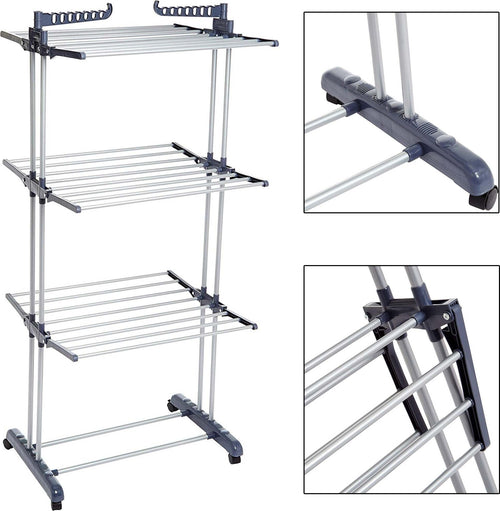Stendibiancheria Verticale A Torre Pieghevole A Torre Salvaspazio 3 Piani Ruote Casa e cucina/Organizzazione interni/Organizzazione lavanderia/Stendini Trade Shop italia - Napoli, Commerciovirtuoso.it