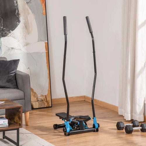 Stepper-Fitness-con-Manubrio-e-Monitor-LCD-per-Allenamento-a-Casa-e-Palestra,-Blu-TR8A90-281TR8