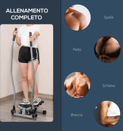 Stepper,-Maniglie,-Step-Fitness-con-Monitor-LCD-per-Casa-e-Palestra,-Argento-TY5A90-281SRTY5